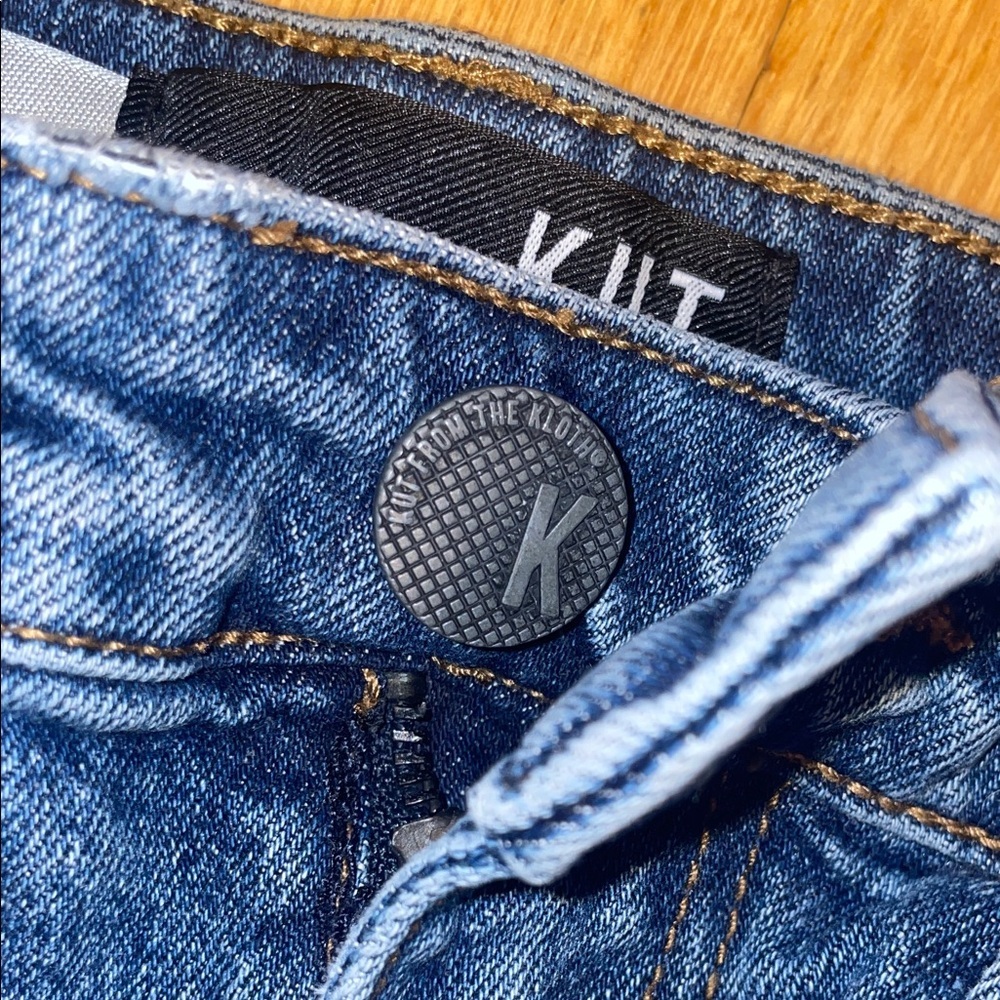 Kut from the Kloth Blue Distressed Jean Shorts - Picture 7 of 10